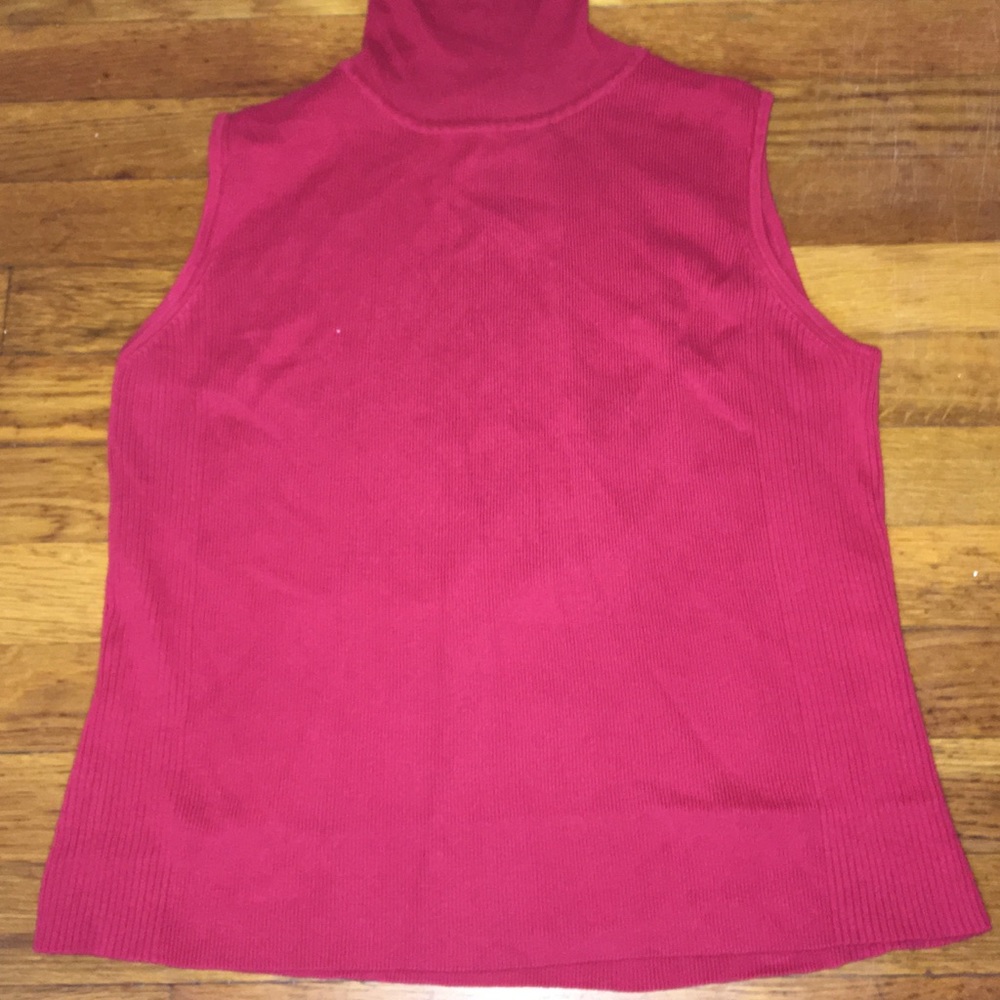Red sleeveless sweater